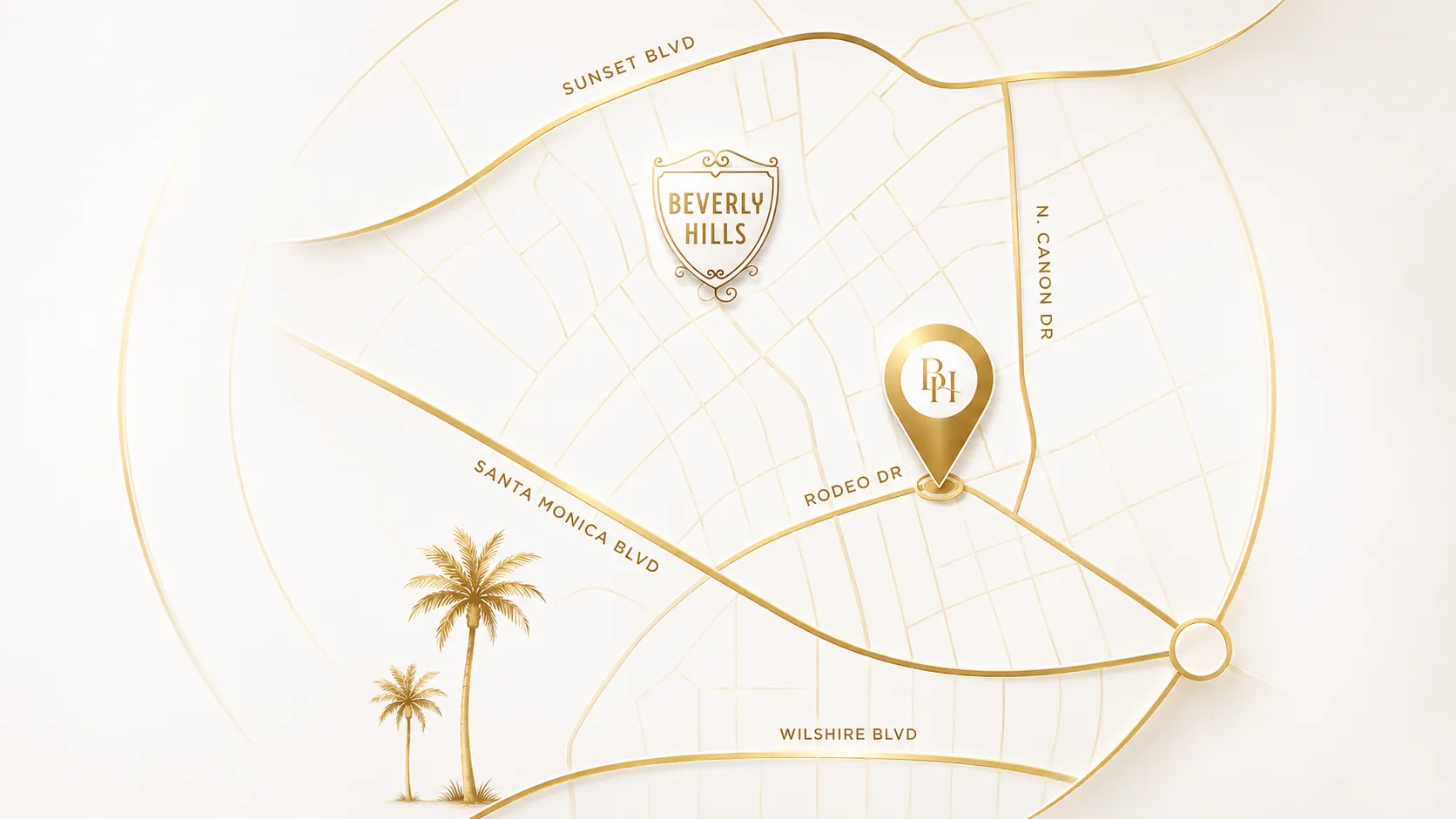 Lara Aesthetics Beverly Hills location map outline